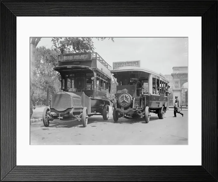 Framed Print : Fifth Ave. bus, 1913. Creator: Bain News Service Framed Print : Fifth Ave. bus, 1913. Creator: Bain News Service