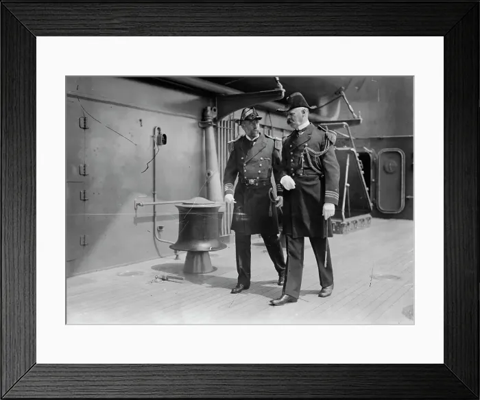 Framed Print : Capt. J.H. Oliver and Cdr. F. Hughes, 1914. Creator: Bain News Service Framed Print : Capt. J.H. Oliver and Cdr. F. Hughes, 1914. Creator: Bain News Service