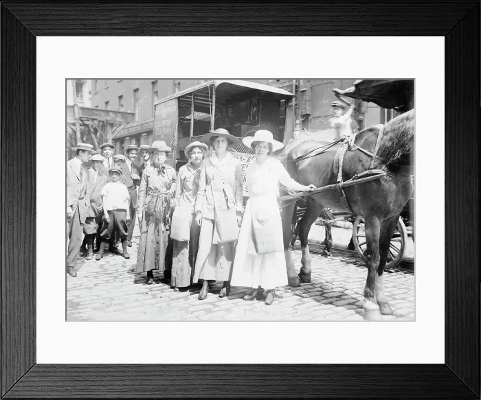 Framed Print : Suffragets [i.e. suffragettes] on hike to Boston, 1913. Creator: Bain News Service