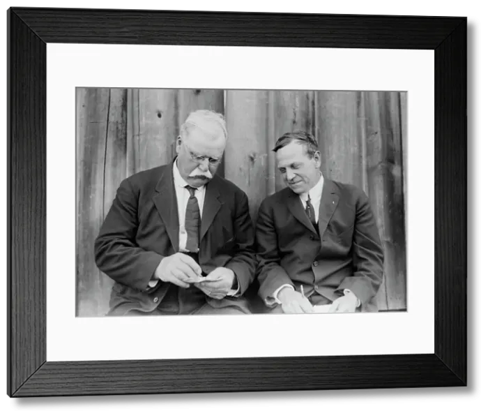 Framed Print : Coach Courtney & C.S. Titus, 1913. Creator: Bain News Service Framed Print : Coach Courtney & C.S. Titus, 1913. Creator: Bain News Service