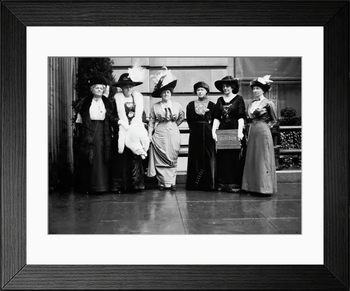 Framed Print : Mrs. J.S. Crosby, Mrs. Cullop, Mrs. S. Ayers, Mrs. Linthicum, Mrs. R.L. Henry, and Miss... (1912?). Creator: Bain News Service Framed Print : Mrs. J.S. Crosby, Mrs. Cullop, Mrs. S. Ayers, Mrs. Linthicum, Mrs. R.L. Henry, and Miss... (1912?). Creator: Bain News Service