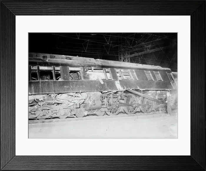 Framed Print : New Haven R.R. wreck, 1913. Creator: Bain News Service Framed Print : New Haven R.R. wreck, 1913. Creator: Bain News Service