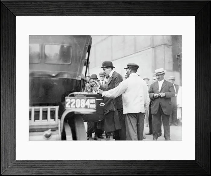Framed Print : Alfred Vanderbilt at Cunard Pier, 1913. Creator: Bain News Service Framed Print : Alfred Vanderbilt at Cunard Pier, 1913. Creator: Bain News Service