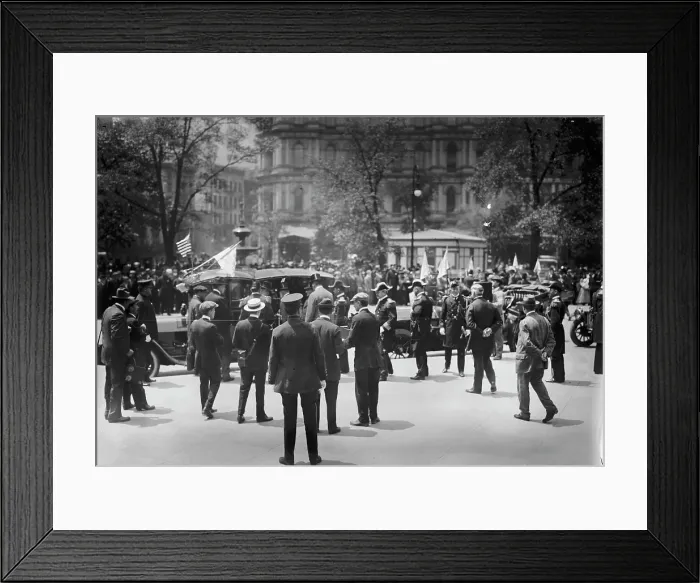 Framed Print : Admirals at City Hall, 1913. Creator: Bain News Service Framed Print : Admirals at City Hall, 1913. Creator: Bain News Service