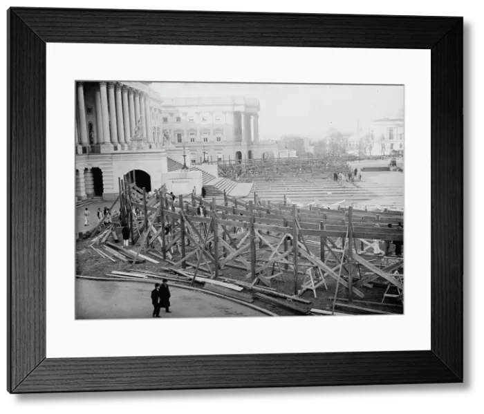 Framed Print : Capitol - stands for Inaug. between c1910 and c1915. Creator: Bain News Service Framed Print : Capitol - stands for Inaug. between c1910 and c1915. Creator: Bain News Service