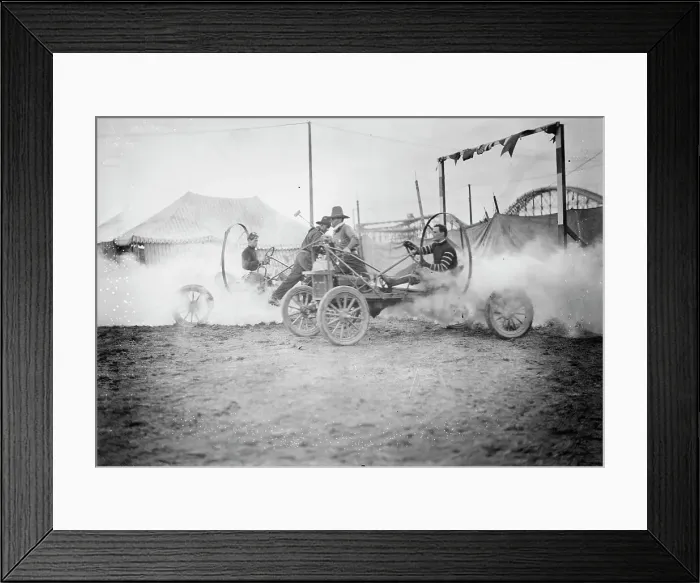 Framed Print : Auto Polo, Coney Isl. between c1910 and c1915. Creator: Bain News Service Framed Print : Auto Polo, Coney Isl. between c1910 and c1915. Creator: Bain News Service