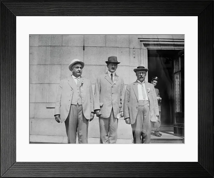 Framed Print : A.H. Runge, Com'r Johnson, Geo. C. Hale, between c1910 and c1915. Creator: Bain News Service Framed Print : A.H. Runge, Com'r Johnson, Geo. C. Hale, between c1910 and c1915. Creator: Bain News Service