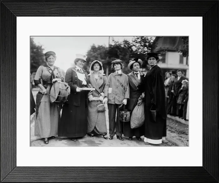 Framed Print : Maude Osbury(?), Mrs. Collins(?), Olive Schultz, Mrs. Sadie Keene, and Mrs. Miller, 1913. Creator: Bain News Service Framed Print : Maude Osbury(?), Mrs. Collins(?), Olive Schultz, Mrs. Sadie Keene, and Mrs. Miller, 1913. Creator: Bain News Service