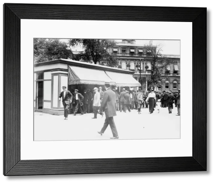 Framed Print : Milk 1 cent - City Hall Park, N.Y. between c1910 and c1915. Creator: Bain News Service Framed Print : Milk 1 cent - City Hall Park, N.Y. between c1910 and c1915. Creator: Bain News Service