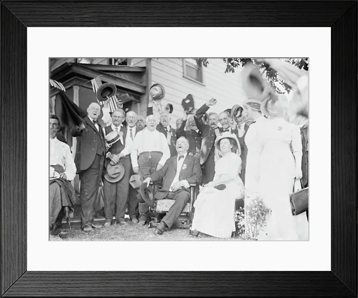 Framed Print : Cheering Sickles, 1913. Creator: Bain News Service Framed Print : Cheering Sickles, 1913. Creator: Bain News Service
