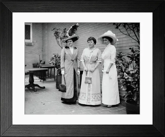 Framed Print : Mrs. Rob't Crain, Mrs. Norman E. Mack, Mrs. Tom Taggart, 1912. Creator: Bain News Service Framed Print : Mrs. Rob't Crain, Mrs. Norman E. Mack, Mrs. Tom Taggart, 1912. Creator: Bain News Service