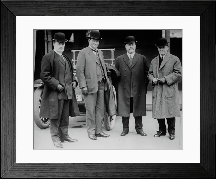 Framed Print : H.J. Titus, Dr. H. Wiley, A.D. Charlton, [and] Dr. Geo. Ainslie, between c1910 and c1915. Creator: Bain News Service