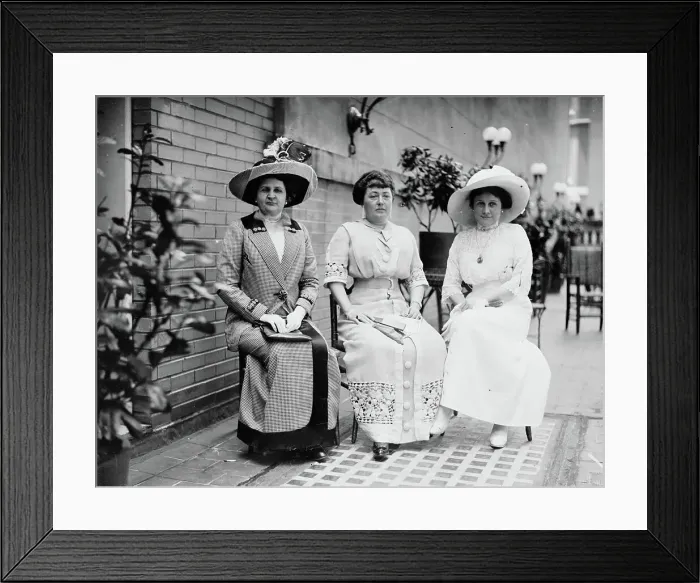 Framed Print : Mrs. Robert Crain, Mrs. Norman E. Mack, Mrs. Tom Taggart, 1912. Creator: Bain News Service Framed Print : Mrs. Robert Crain, Mrs. Norman E. Mack, Mrs. Tom Taggart, 1912. Creator: Bain News Service