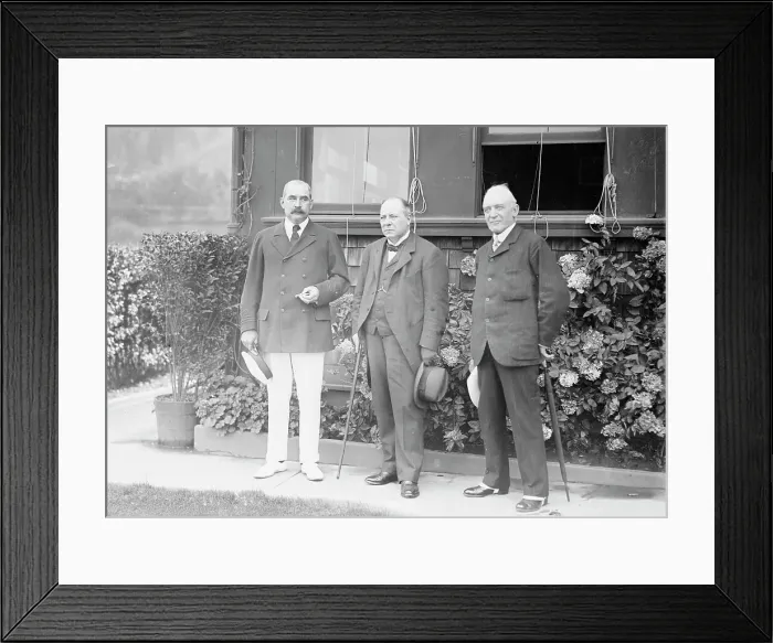 Framed Print : J.P. Morgan, Viscount Haldane and Sir K.M. McKenzie, 1913. Creator: Bain News Service Framed Print : J.P. Morgan, Viscount Haldane and Sir K.M. McKenzie, 1913. Creator: Bain News Service