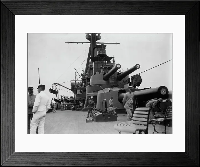 Framed Print : Deck on MINAS GERAES, between c1910 and c1915. Creator: Bain News Service Framed Print : Deck on MINAS GERAES, between c1910 and c1915. Creator: Bain News Service