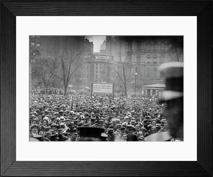 Framed Print : Crowd at Gaynor notification 9 / 3 / 13, 1913. Creator: Bain News Service Framed Print : Crowd at Gaynor notification 9 / 3 / 13, 1913. Creator: Bain News Service