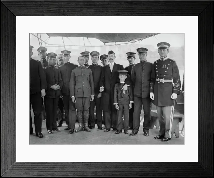 Framed Print : Cuban officers on the Cuba, 1913. Creator: Bain News Service Framed Print : Cuban officers on the Cuba, 1913. Creator: Bain News Service