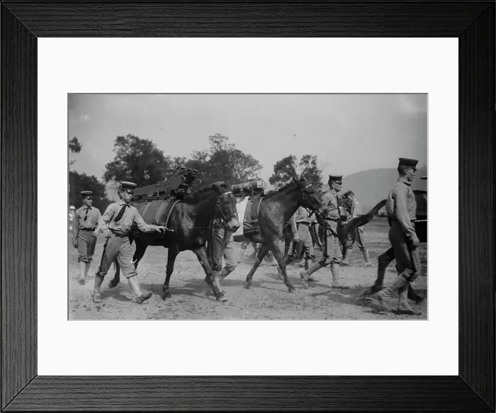 Framed Print : West Point Mountain Gun Squad, 1913. Creator: Bain News Service Framed Print : West Point Mountain Gun Squad, 1913. Creator: Bain News Service