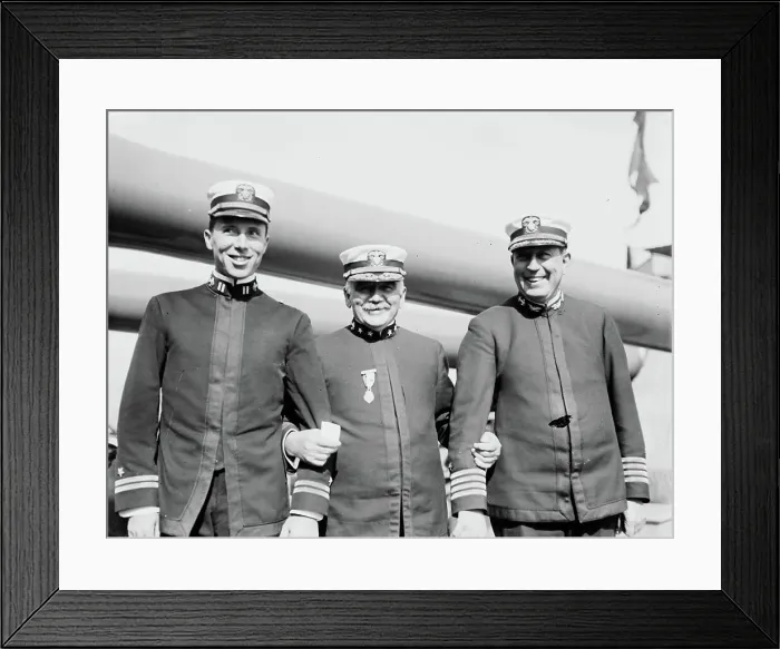 Framed Print : Lt. Anderson, Adm. Osterhaus, Capt. Rodman, between c1910 and c1915. Creator: Bain News Service