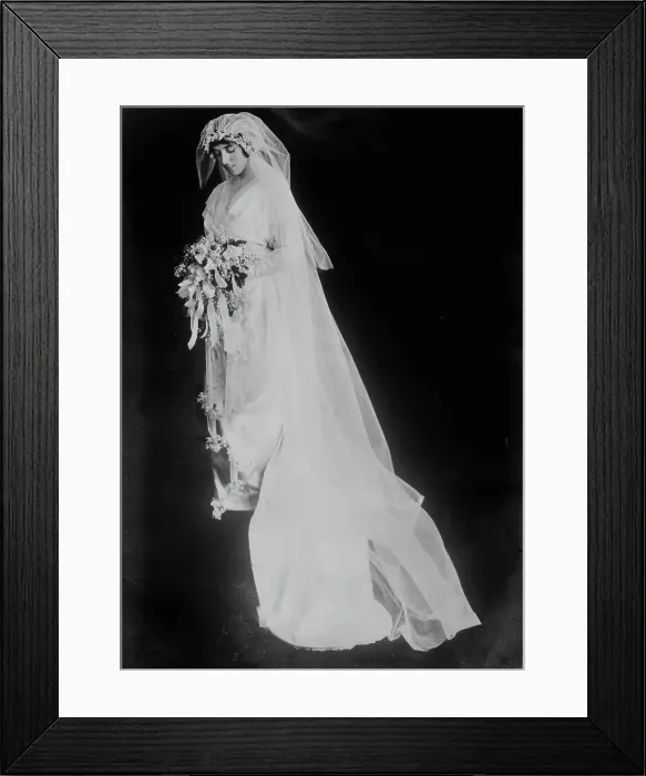 Framed Print : Eleanor Wilson -- (Mrs. W.G. McAdoo) [in wedding dress], 1914. Creator: Bain News Service
