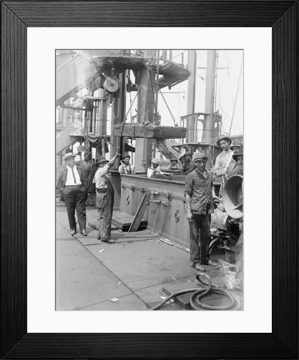 Framed Print : Loading SS Milazzo, 1916. Creator: Bain News Service Framed Print : Loading SS Milazzo, 1916. Creator: Bain News Service