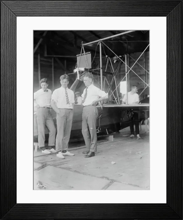 Framed Print : Erl Clinton Barker Gould, Frederick Trubee Davison, Artemus Lamb Gates, [1916?]. Creator: Bain News Service