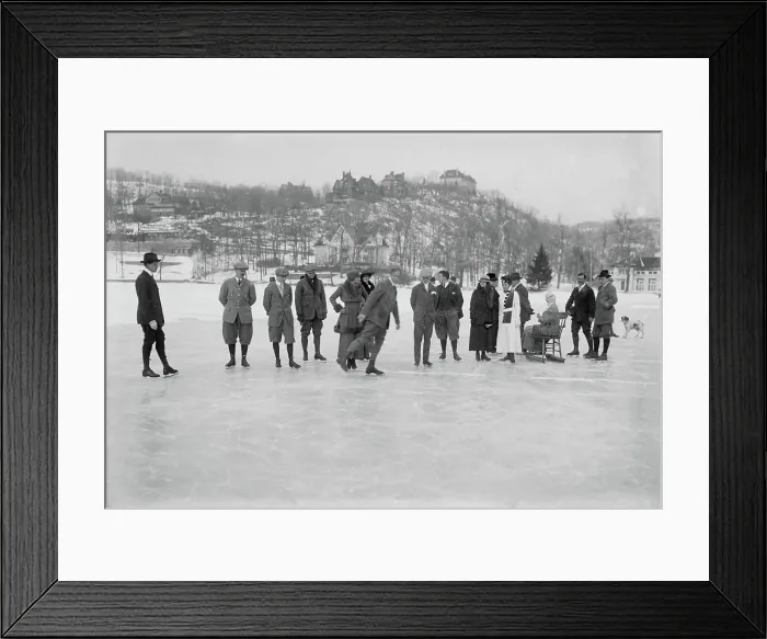 Framed Print : On Tuxedo Lake, between c1910 and c1920. Creator: Bain News Service Framed Print : On Tuxedo Lake, between c1910 and c1920. Creator: Bain News Service