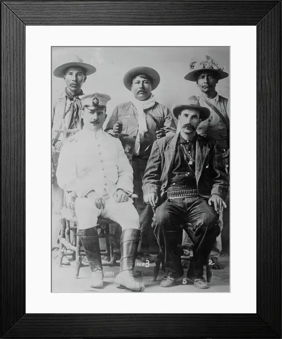 Framed Print : Gen. Alfaro Obregon & staff of Yaquis, between c1910 and c1915. Creator: Bain News Service