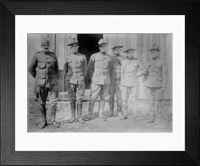 Framed Print : Lt. J.K. Hume, Lt. J.P. Wheeler, Capt. E. Portner, Capt. G. P. Rodney... between c1910 and c1915. Creator: Bain News Service Framed Print : Lt. J.K. Hume, Lt. J.P. Wheeler, Capt. E. Portner, Capt. G. P. Rodney... between c1910 and c1915. Creator: Bain News Service