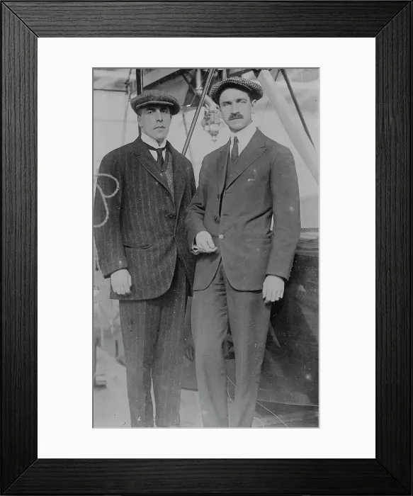 Framed Print : Lt. Porte and Glenn Curtiss, between c1910 and c1915. Creator: Bain News Service Framed Print : Lt. Porte and Glenn Curtiss, between c1910 and c1915. Creator: Bain News Service