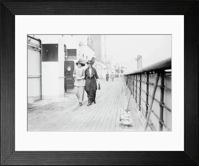 Framed Print : Lady Sybil Grey & Lady Evelyn Grey Jones on VATERLAND, 1914. Creator: Bain News Service Framed Print : Lady Sybil Grey & Lady Evelyn Grey Jones on VATERLAND, 1914. Creator: Bain News Service