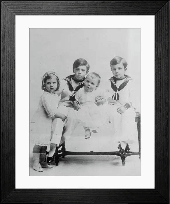 Framed Print : Princes Gustaf Adolf - Sigvard & Bertil & Princess Ingrid of Sweden, between c1910 and c1915. Creator: Bain News Service Framed Print : Princes Gustaf Adolf - Sigvard & Bertil & Princess Ingrid of Sweden, between c1910 and c1915. Creator: Bain News Service