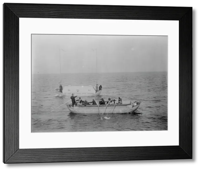 Framed Print : Lundin lifeboats, between c1910 and c1915. Creator: Bain News Service Framed Print : Lundin lifeboats, between c1910 and c1915. Creator: Bain News Service