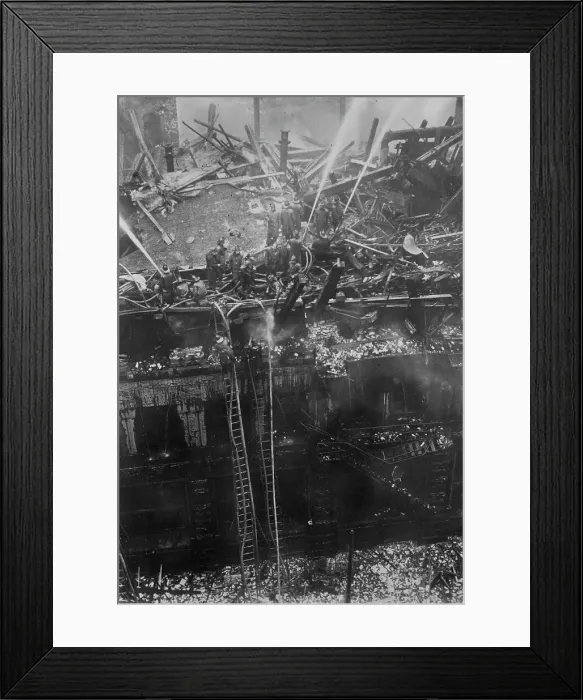 Framed Print : Missouri Athletic Club Fire, between c1910 and c1915. Creator: Bain News Service Framed Print : Missouri Athletic Club Fire, between c1910 and c1915. Creator: Bain News Service