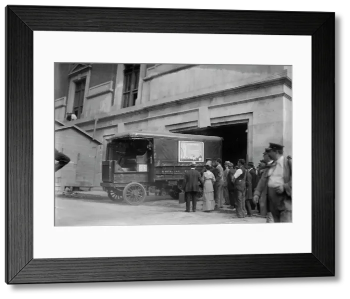 Framed Print : Loading gold truck, 9 / 8 / 15, 1915. Creator: Bain News Service Framed Print : Loading gold truck, 9 / 8 / 15, 1915. Creator: Bain News Service