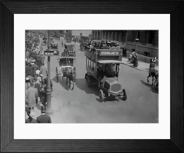 Framed Print : 5th Ave. N.Y.C. between c1910 and c1915. Creator: Bain News Service Framed Print : 5th Ave. N.Y.C. between c1910 and c1915. Creator: Bain News Service