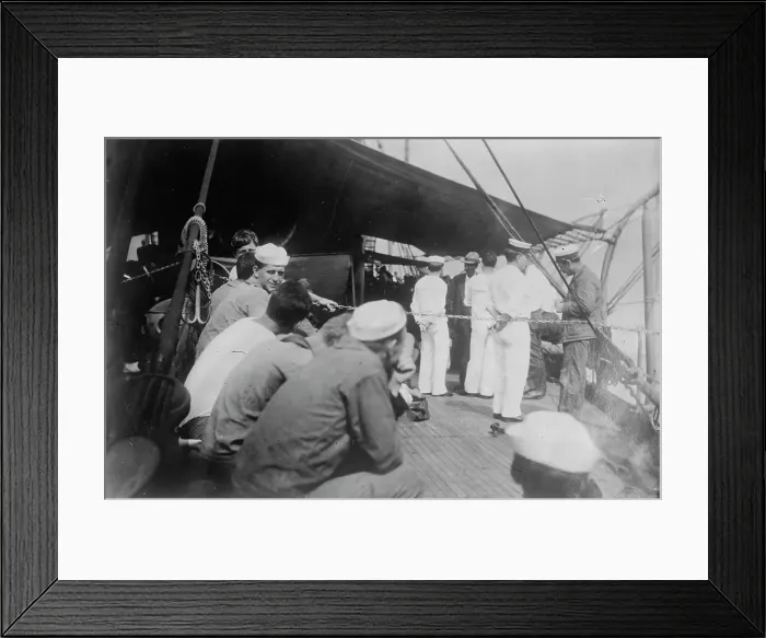 Framed Print : Refugees on Dixie, 1914. Creator: Bain News Service Framed Print : Refugees on Dixie, 1914. Creator: Bain News Service