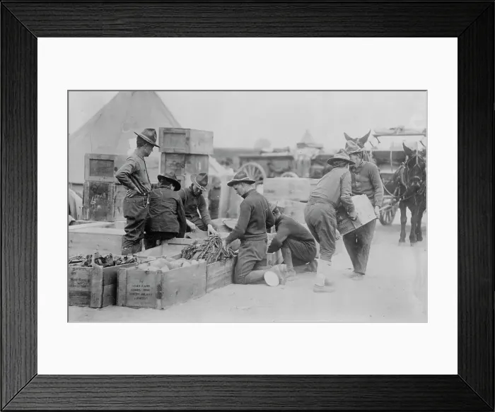 Framed Print : Packing at Texas City, between c1910 and c1915. Creator: Bain News Service Framed Print : Packing at Texas City, between c1910 and c1915. Creator: Bain News Service