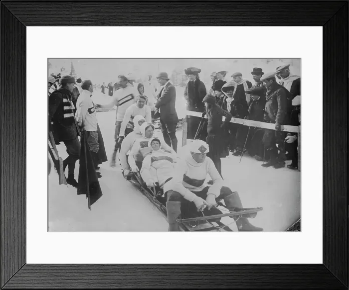 Framed Print : St. Moritz -- Start of Bobsleigh Run, between c1910 and c1915. Creator: Bain News Service Framed Print : St. Moritz -- Start of Bobsleigh Run, between c1910 and c1915. Creator: Bain News Service