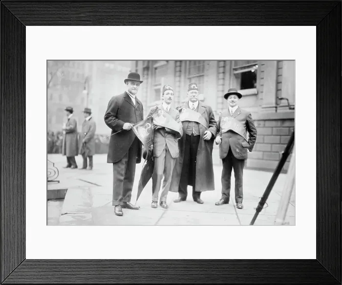 Framed Print : Col. A.S. Bacon -- Theo. Mackey -- Geo. A. Dyack -- Alex. M. Cohn of Cal. in N.Y. 1914. Creator: Bain News Service Framed Print : Col. A.S. Bacon -- Theo. Mackey -- Geo. A. Dyack -- Alex. M. Cohn of Cal. in N.Y. 1914. Creator: Bain News Service