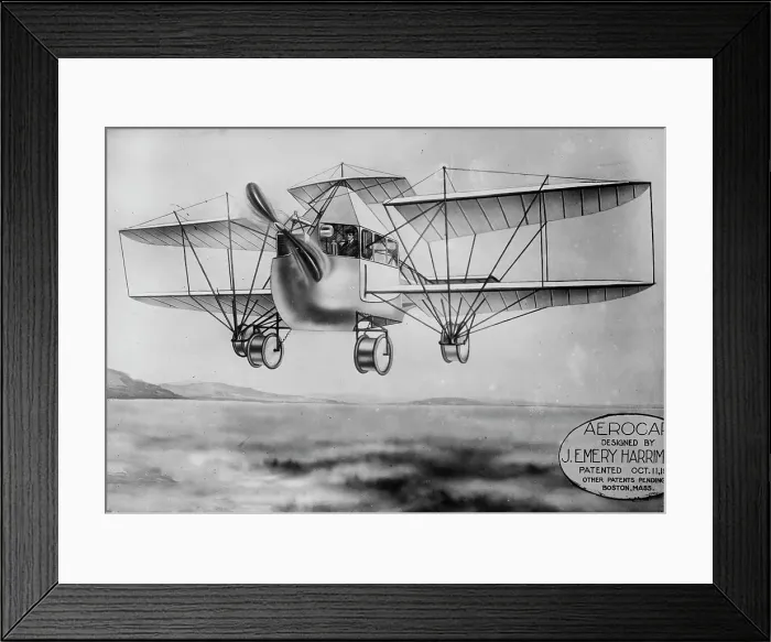 Framed Print : J.E. Harriman's Aerocar, 1910 or 1911. Creator: Bain News Service Framed Print : J.E. Harriman's Aerocar, 1910 or 1911. Creator: Bain News Service