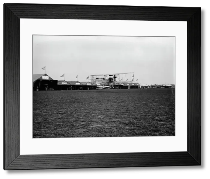 Framed Print : Biplane of George W. Beatty, 1914. Creator: Bain News Service Framed Print : Biplane of George W. Beatty, 1914. Creator: Bain News Service