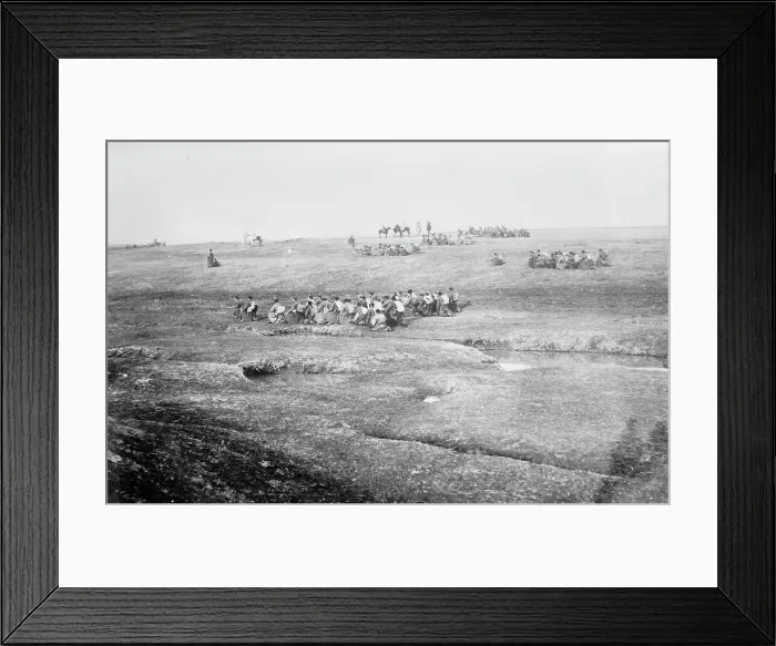 Framed Print : Deploying troops at Kartal Teji against Adrianople, 1912. Creator: Bain News Service