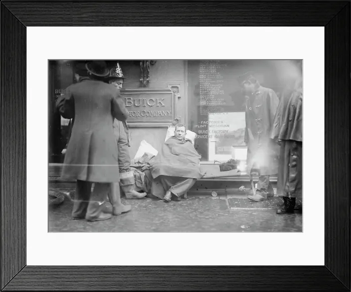 Framed Print : Fireman overcome -- subway fire, 1 / 6 / 15, 1915. Creator: Bain News Service Framed Print : Fireman overcome -- subway fire, 1 / 6 / 15, 1915. Creator: Bain News Service