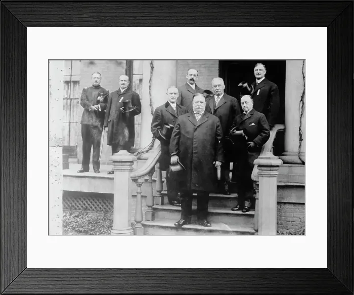 Framed Print : President Taft, Sec'y Knox at home of Ansley Wilcox, Buffalo, 1905. Creator: Bain News Service Framed Print : President Taft, Sec'y Knox at home of Ansley Wilcox, Buffalo, 1905. Creator: Bain News Service
