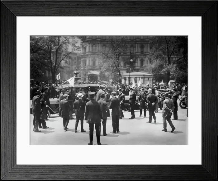 Framed Print : Admirals at City Hall, 1913. Creator: Bain News Service Framed Print : Admirals at City Hall, 1913. Creator: Bain News Service