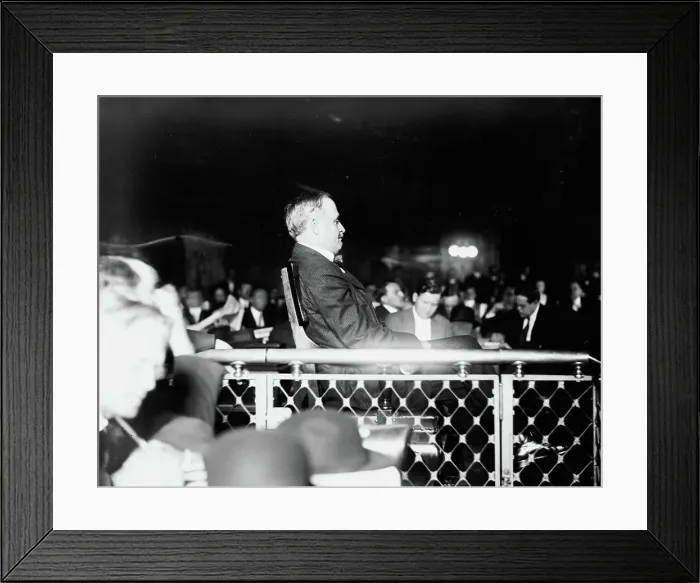 Framed Print : N.J. Hayes on stand, 1912. Creator: Bain News Service Framed Print : N.J. Hayes on stand, 1912. Creator: Bain News Service