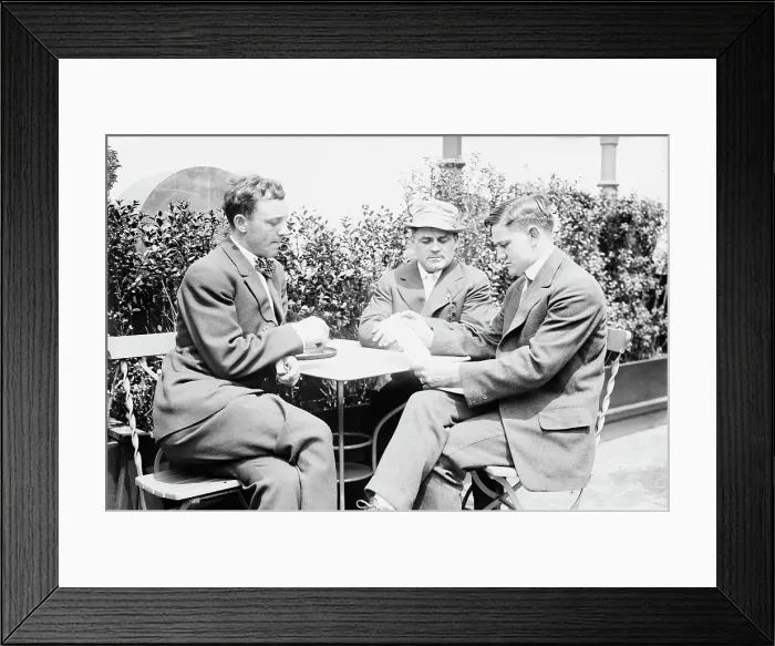 Framed Print : Willie Ritchie reading cable of acceptance to Steffen & Thiry, between c1910 and c1915. Creator: Bain News Service Framed Print : Willie Ritchie reading cable of acceptance to Steffen & Thiry, between c1910 and c1915. Creator: Bain News Service