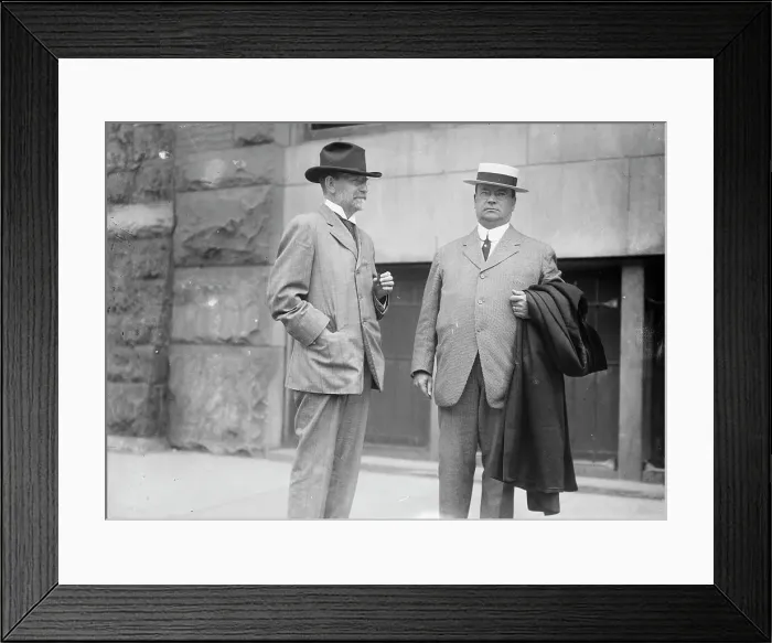Framed Print : Ex-gov. [George] Pardee, Calif. - Gov. [Hiram W.] Johnson, 1912. Creator: Bain News Service