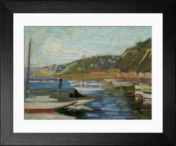 Framed Print : Oriental Bay, Wellington, c1918. Creator: Ernest George Hood Framed Print : Oriental Bay, Wellington, c1918. Creator: Ernest George Hood